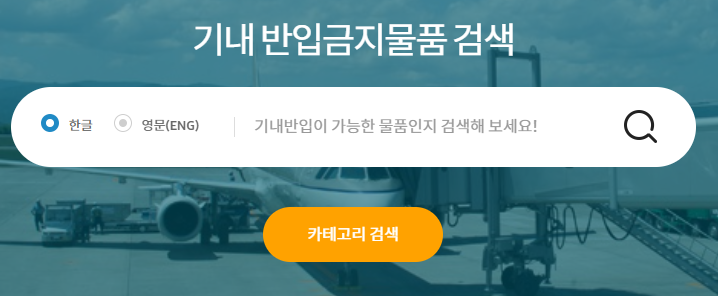 기내 반입 가능 액체