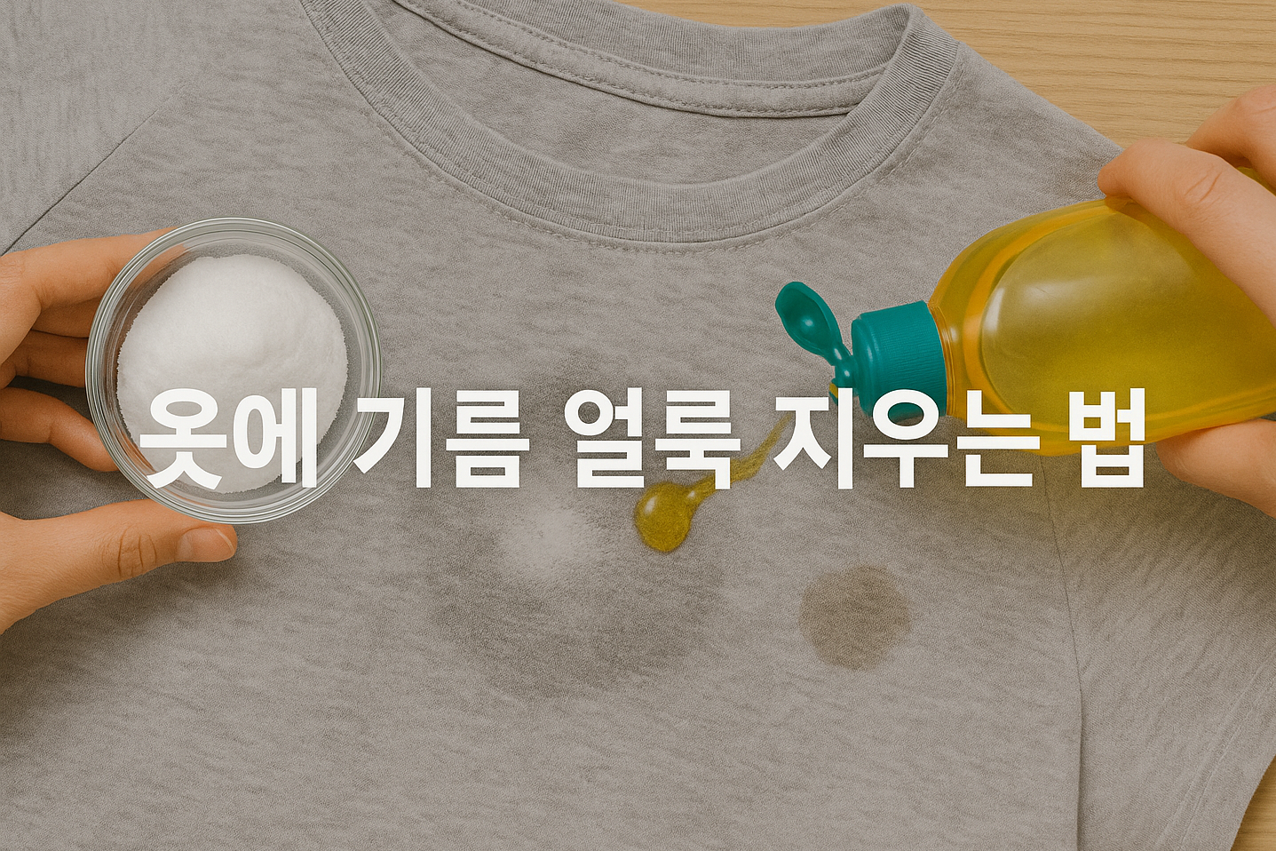 옷에 묻은 기름 얼룩, 세탁소 안 가고 지우는 꿀팁 ✨