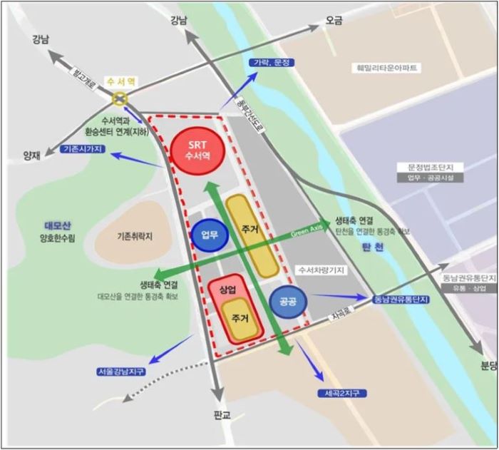 GTX 역사 인근 개발 호재 지도 정리-재개발, 도시계획