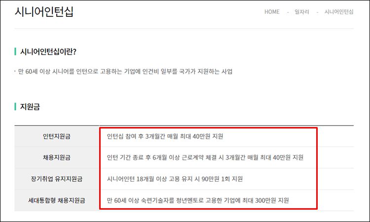 서울시어르신취업-시니어인턴십