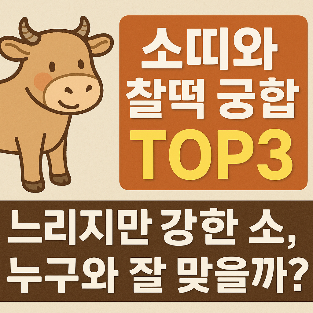 소띠와 찰떡 궁합 TOP3
