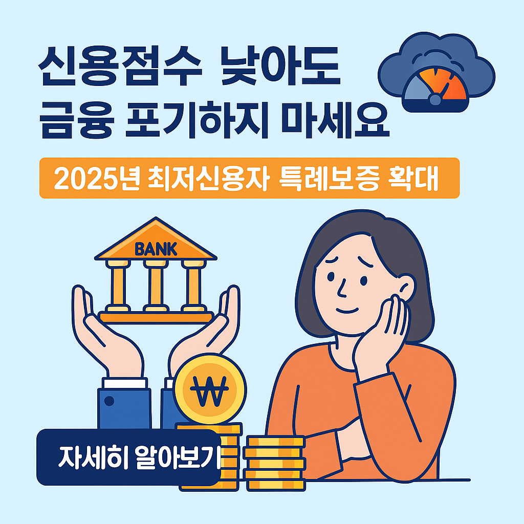 2025 추가경정예산 반영&amp;#44; 최저신용자 특례보증 총정리