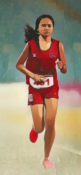 비 속에서 뛰는 삼낭