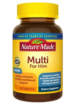 남성종합비타민 추천 - 네이처메이드 남성종합 멀티비타민