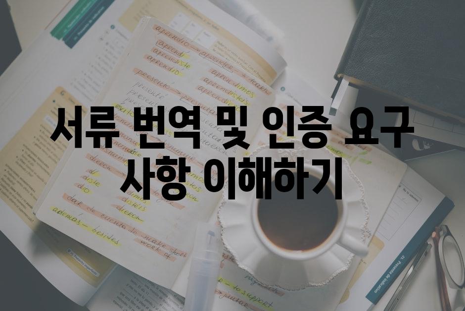서류 번역 및 인증 요구 사항 이해하기