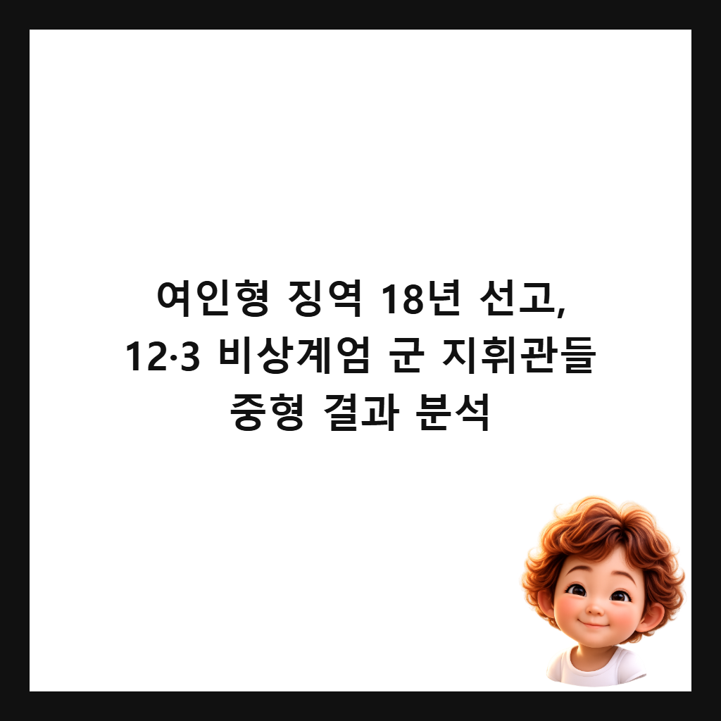 여인형 징역 18년 선고, 12&middot;3 비상계엄 군 지휘관들 중형 결과 분석 썸네일