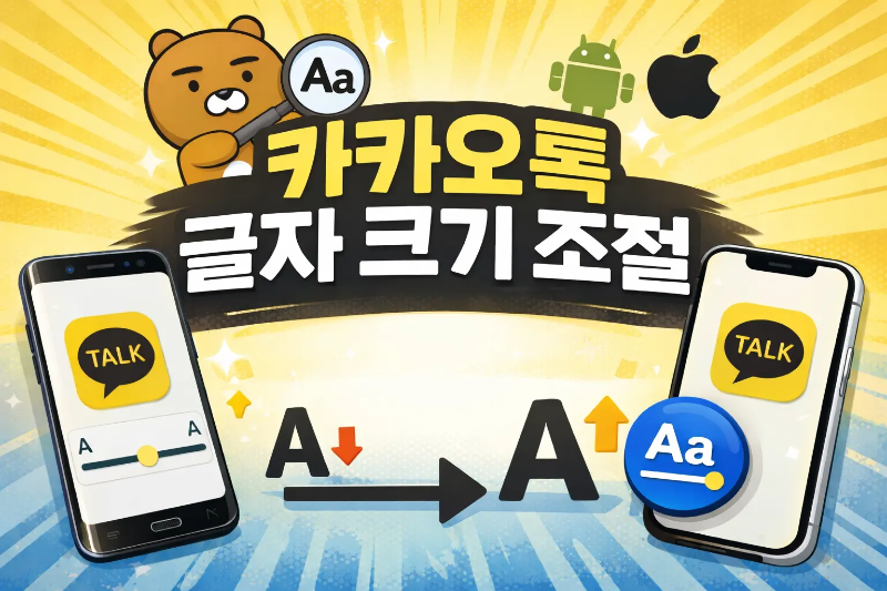 카카오톡 글자 크기 조절 방법 및 큰 글씨 설정 안내 썸네일