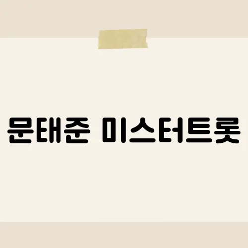 문태준 미스터트롯, 난치병 딛고?
