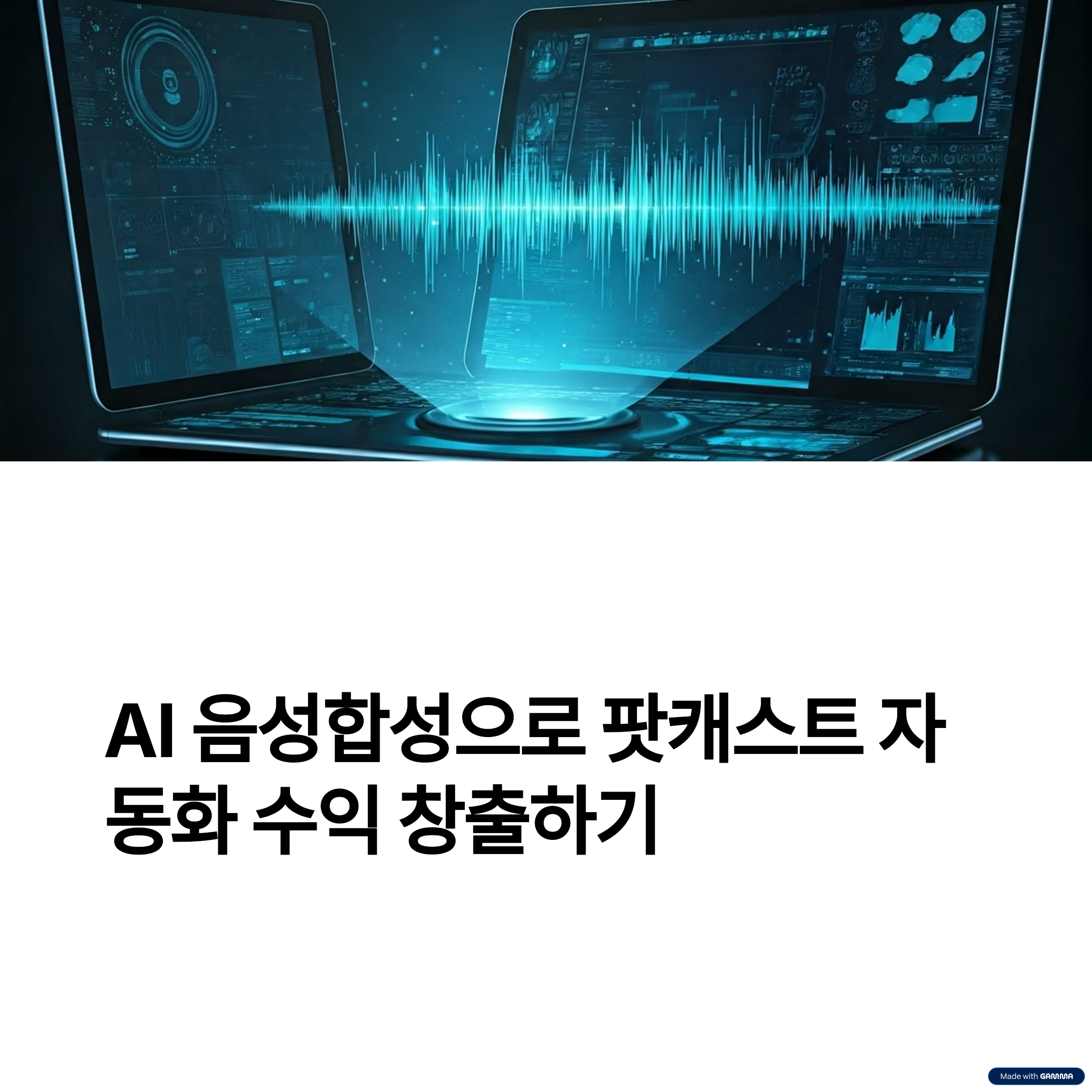 AI 음성합성 기반 팟캐스트 자동화 수익 모델