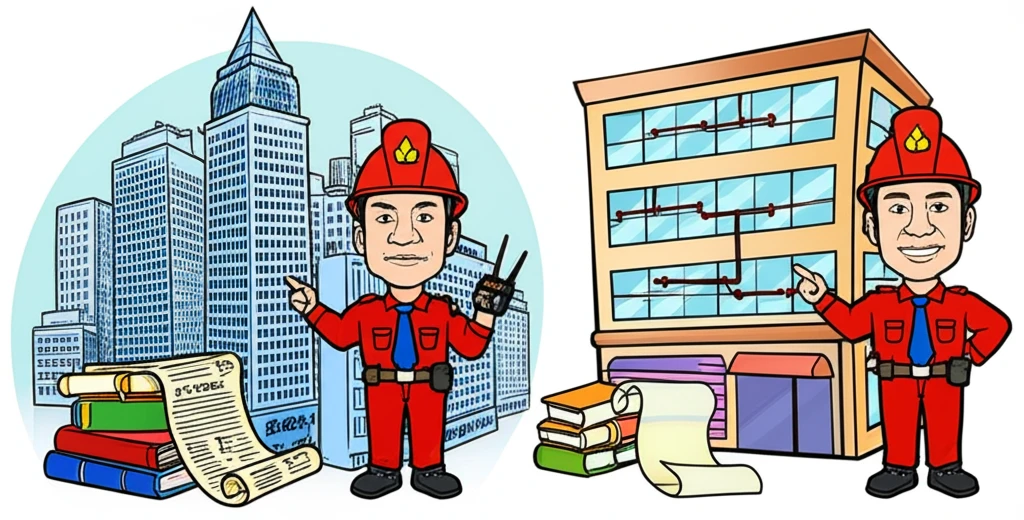 건물 규모에 따른 소방안전관리자 등급..