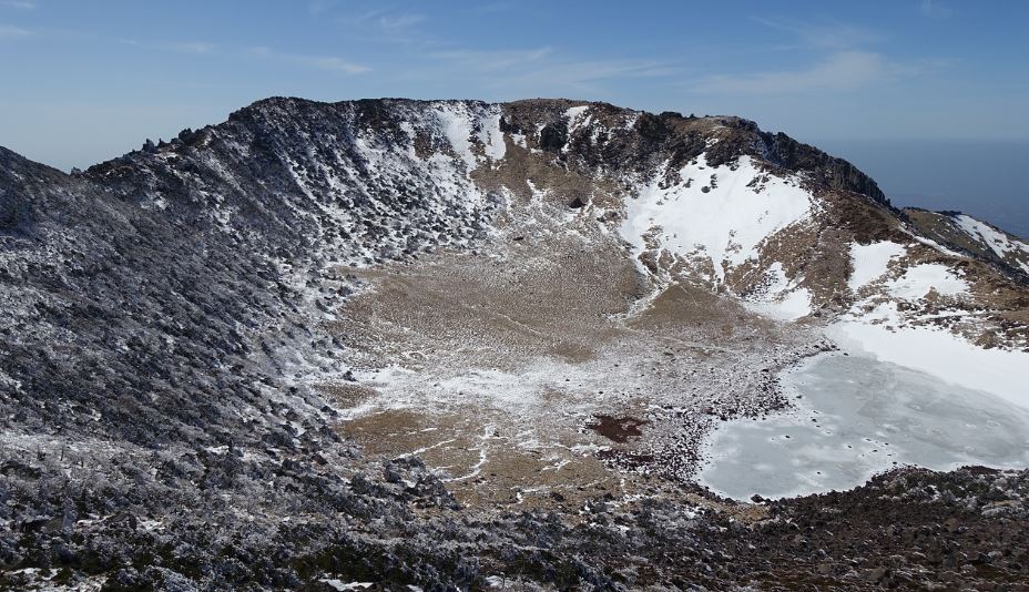 한라산의 아름다운 설경