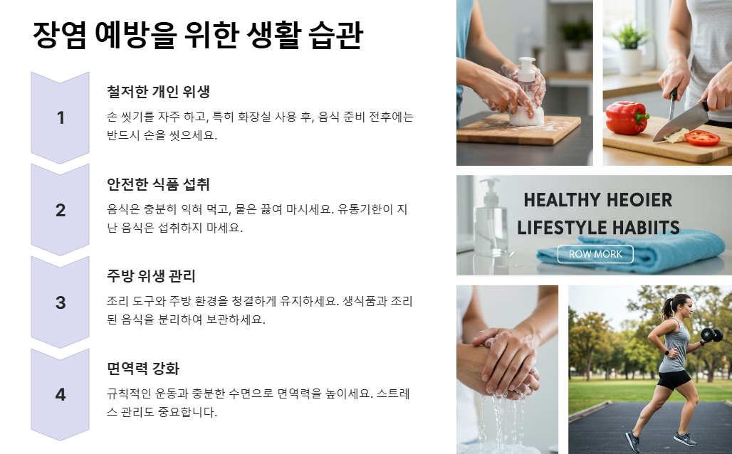 장염 예방을 위한 생활습관