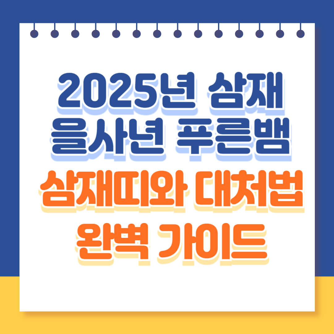 2025년 삼재 가이드