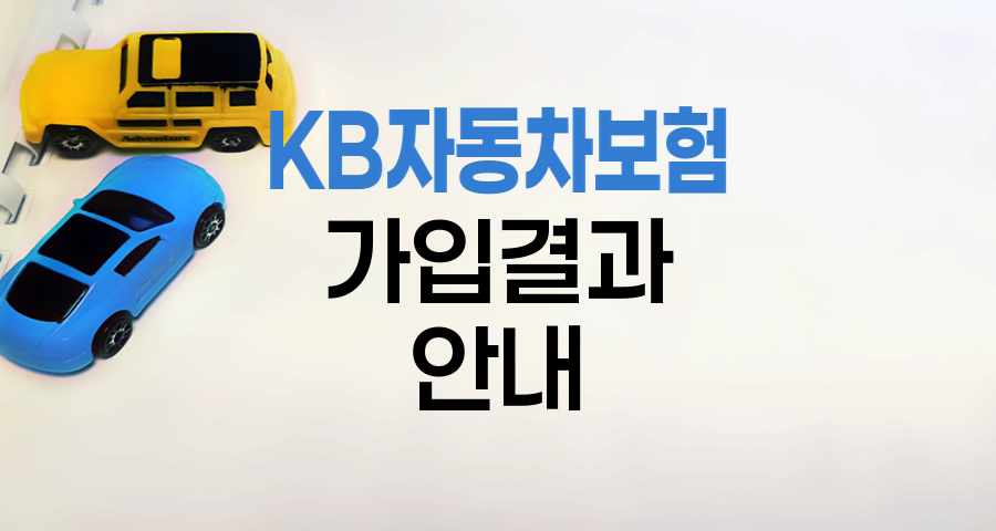 KB 자동차보험 가입 결과 안내 방식