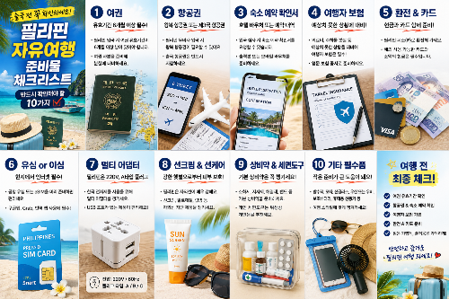 필리핀 자유여행 준비물 체크리스트