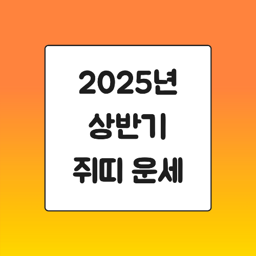 2025년 상반기 쥐띠 운세