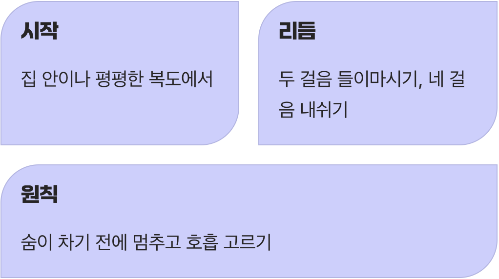 이제 움직여 볼 시간, 가벼운 걷기