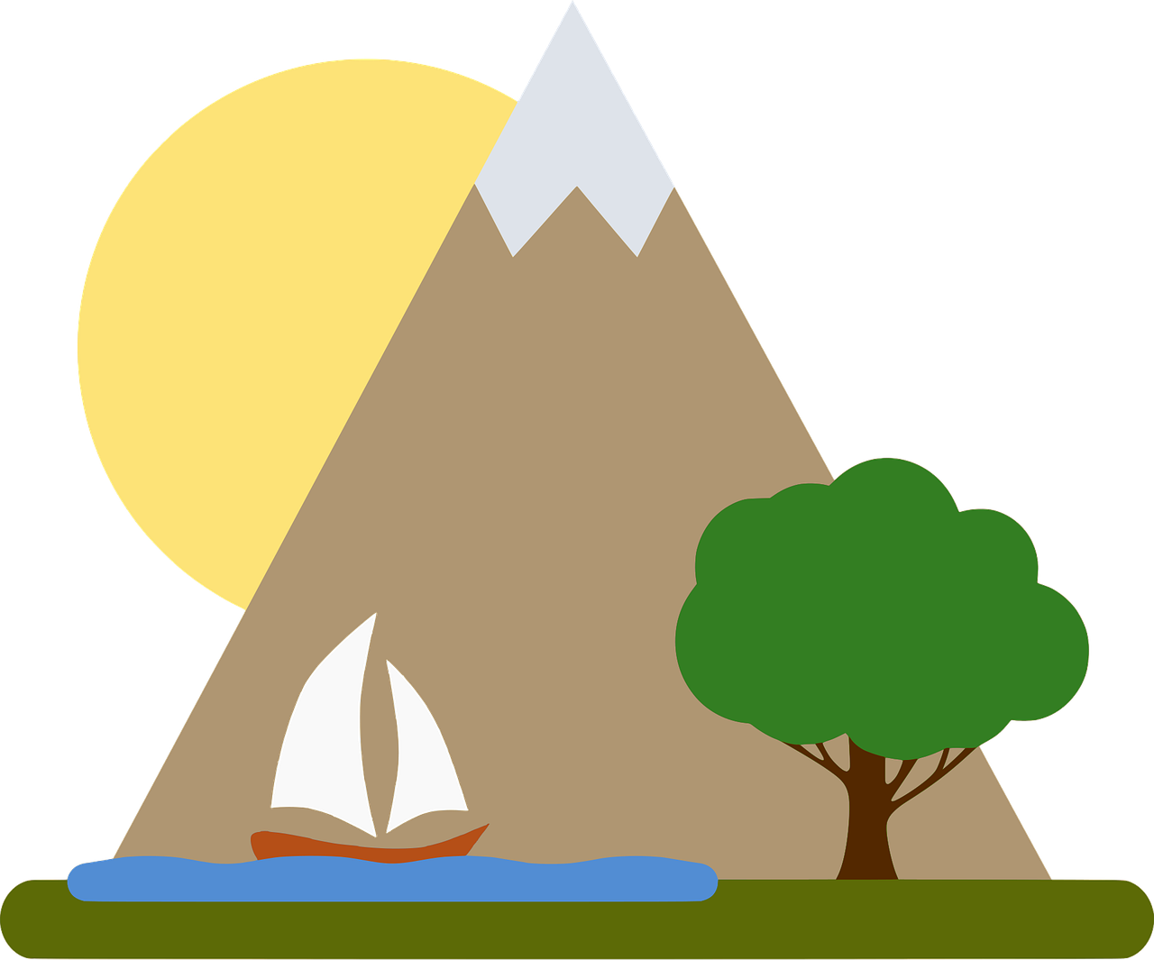 산과 바다가 있는 여행지의 모습