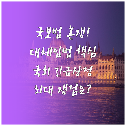 국가보안법 폐지 대체 입법 논쟁 국회..