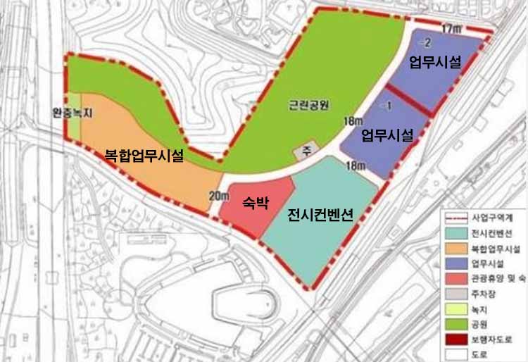 백현 마이스복합단지 토지이용계획도