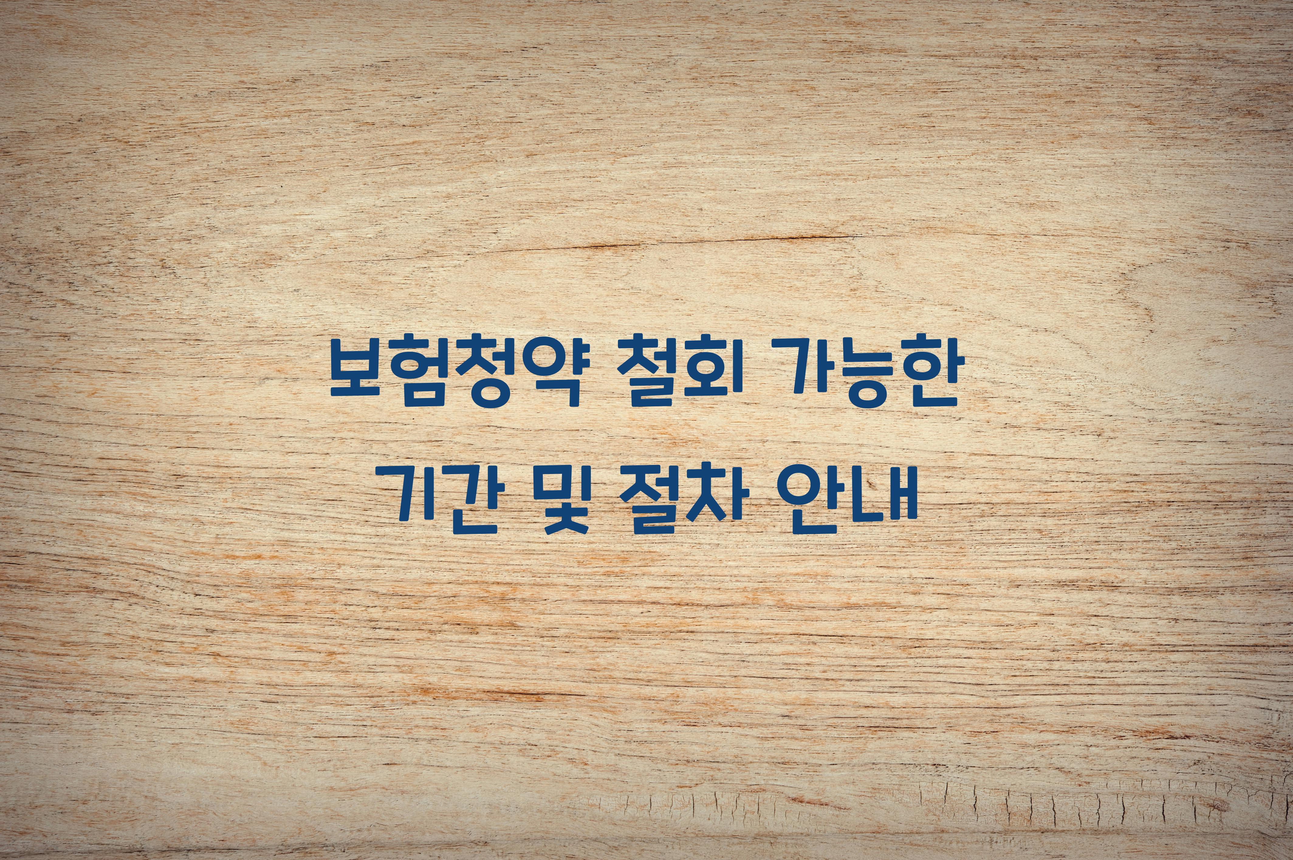 보험청약 철회 가능한 기간