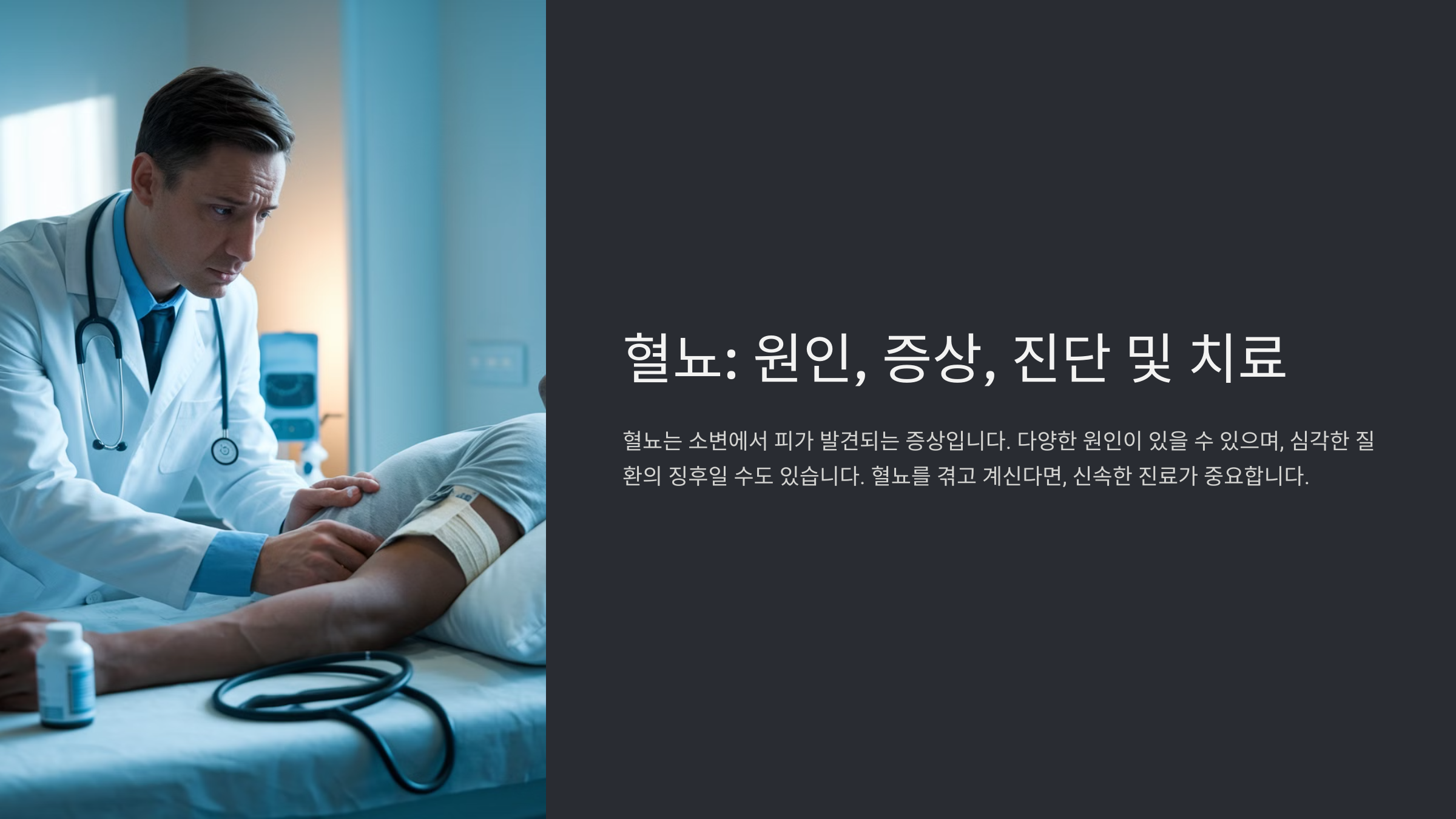 소변에 피가 섞여 나오는 혈뇨 증상