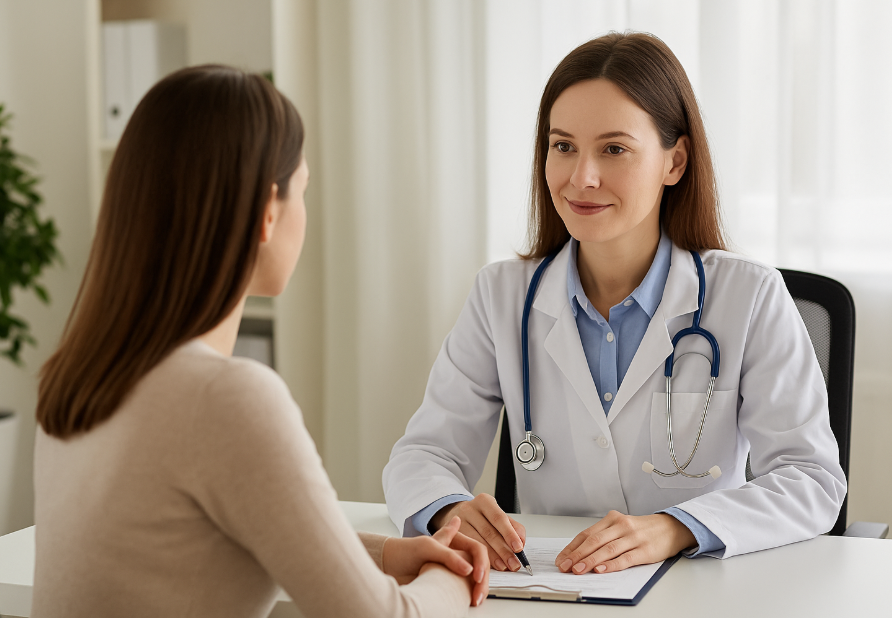 산부인과에서-진료받는-여셩