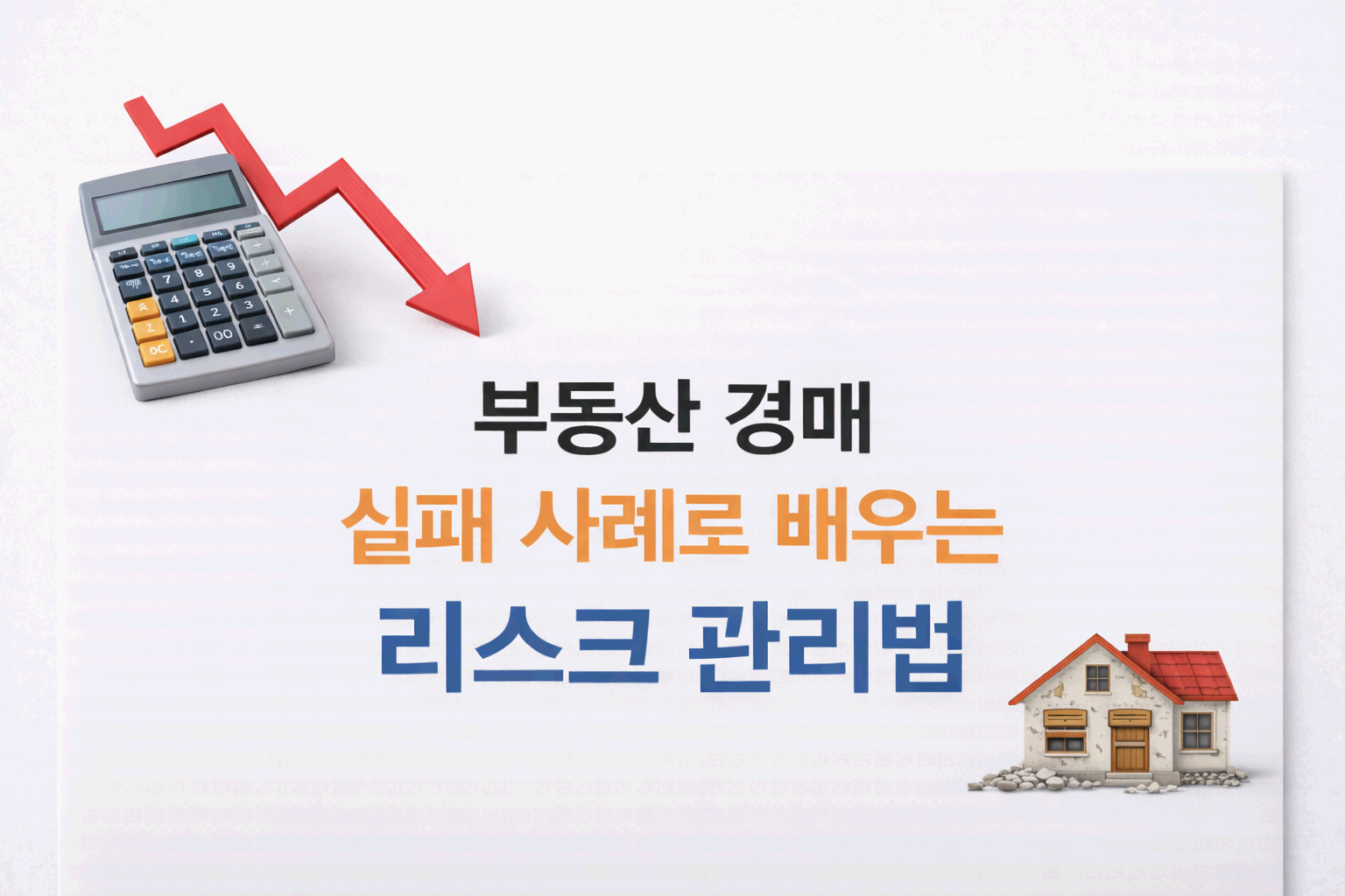 부동산 경매 실패 사례로 배우는 리스크 관리법