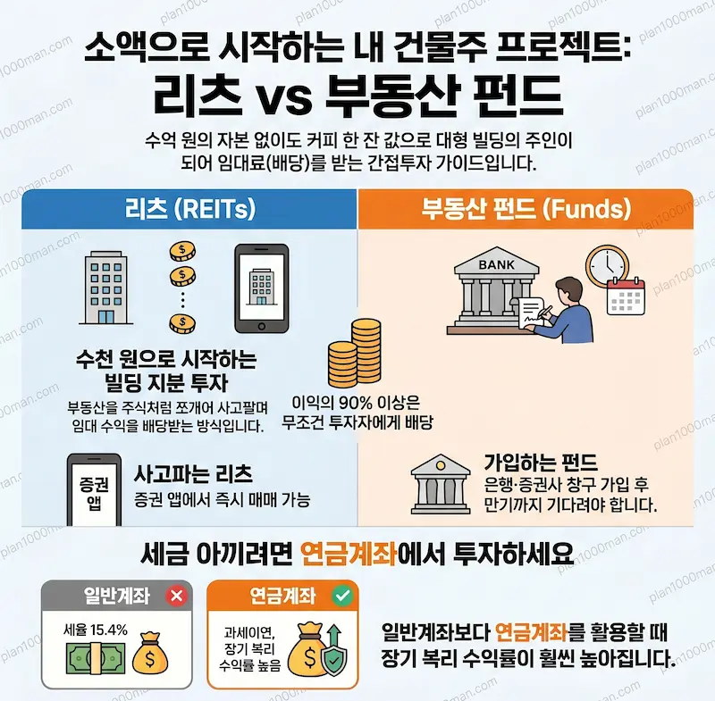 리츠와 부동산펀드 이해 인포그래픽
