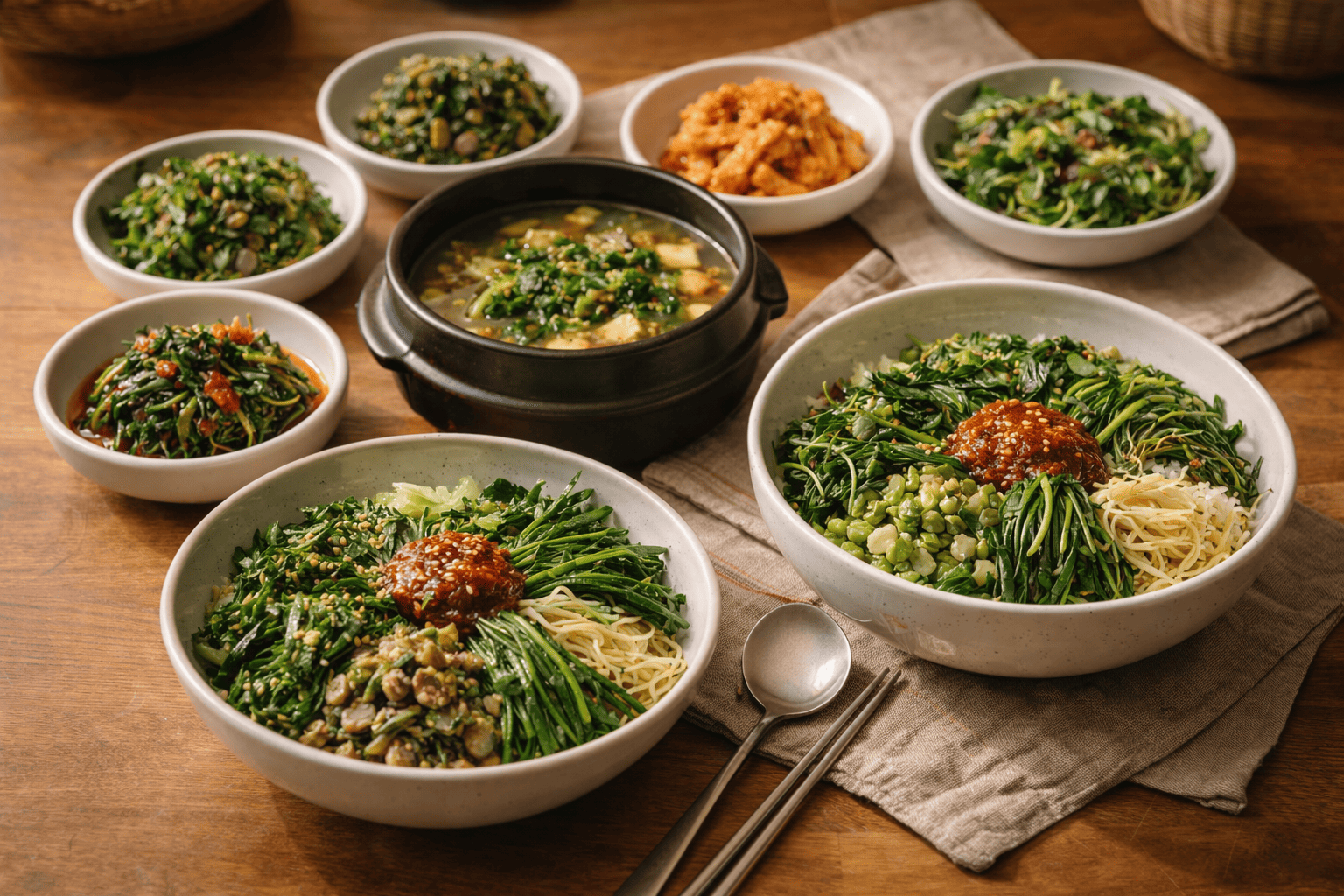 간단하게 활용하는 봄나물 레시피