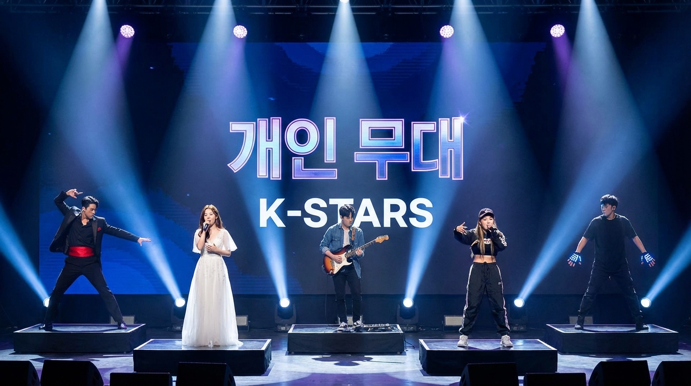 고양 아레나 무대 중앙에서 강렬한 퍼포먼스를 선보이는 BTS 멤버의 순간 포착