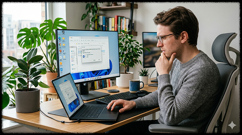 파일이 다른 프로그램에서 사용 중이라 변경이 안 되는 모습