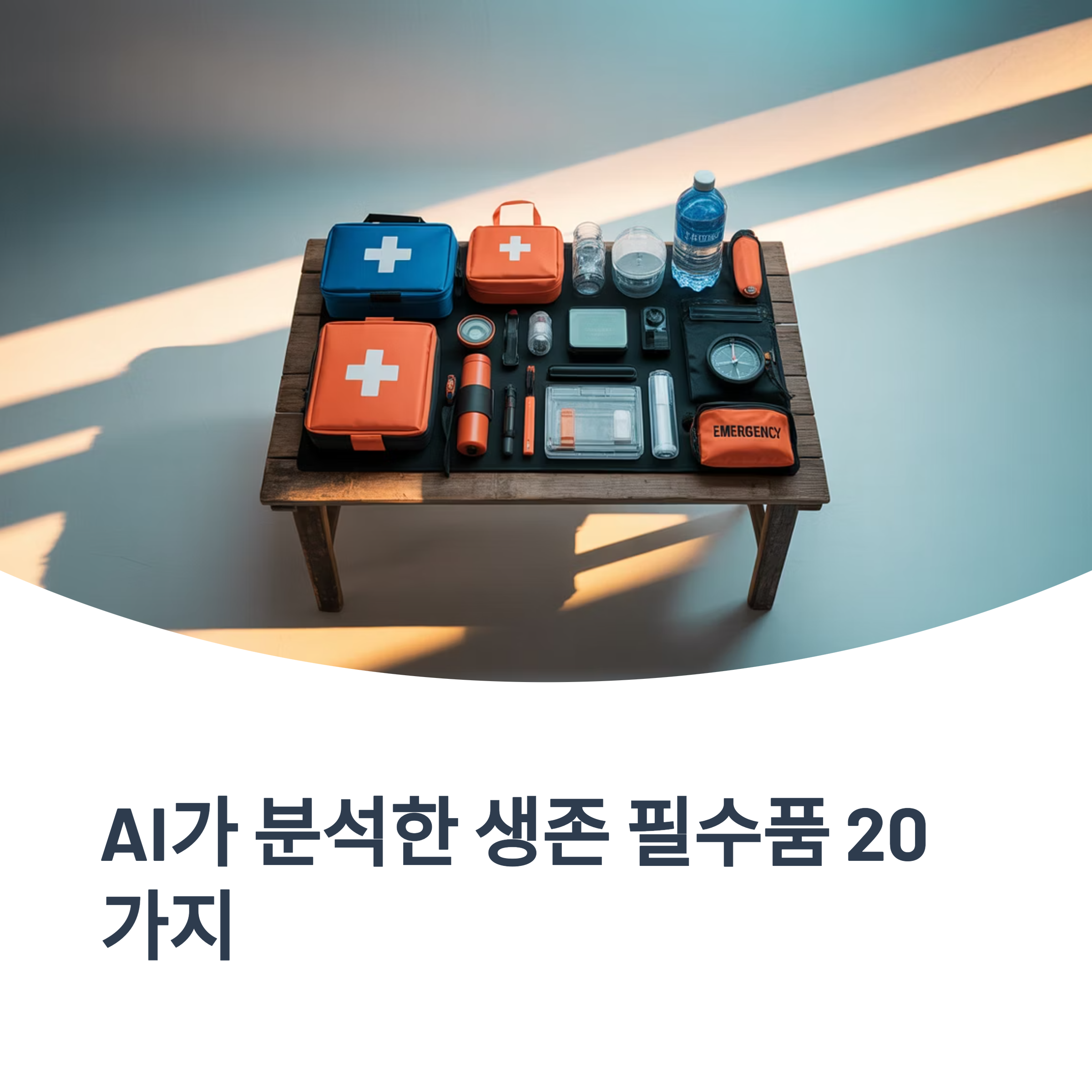 '나와 가족을 지키는 AI 생존 가이드': AI가 데이터로 분석한 필수 생존용품 20가지