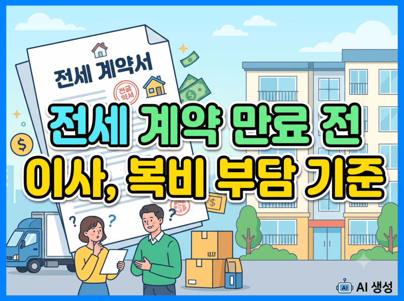 전세계약 만료전 이사시 복비부담기준은