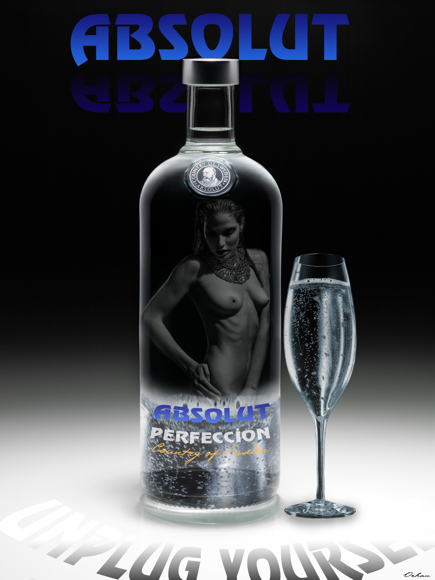 양주병속의 여인의 모습