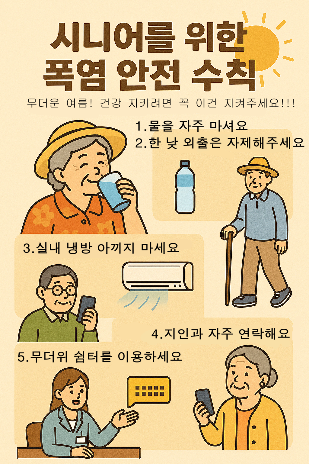 시니어 무더위 맞이하기