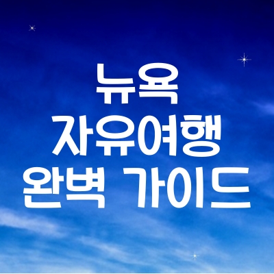 뉴욕 여행 팁 뉴욕 자유여행 가이드