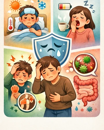 면역력 저하로 감기에 자주 걸리는 반복 증상 모습9