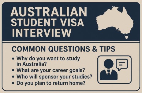호주 유학 비자 인터뷰 질문 유형 사진