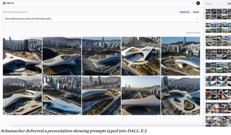 자하 하디드, 대부분 AI 생성 이미지 사용 디자인 개발 ZHA developing "most" projects using AI-generated images says Patrik Schumacher