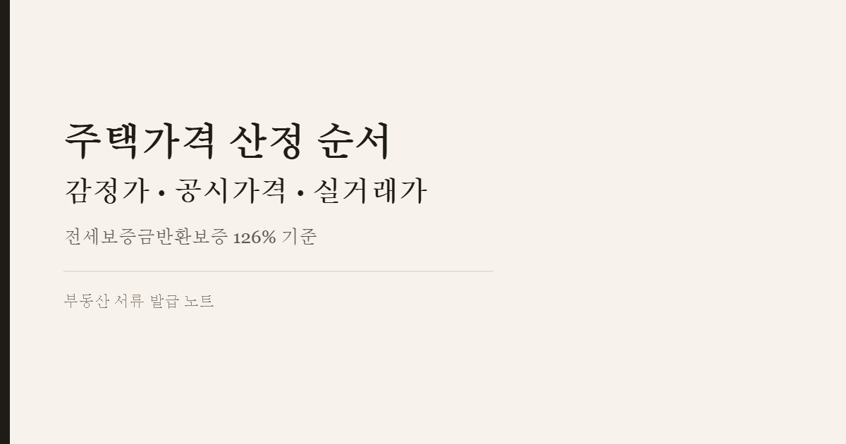 주택가격 산정 순서 감정가 공시가격 실거래가 안내 이미지