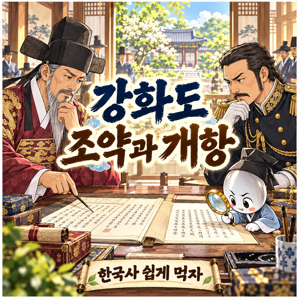 강화도 조약과 개항을 표현한 대표 썸네일