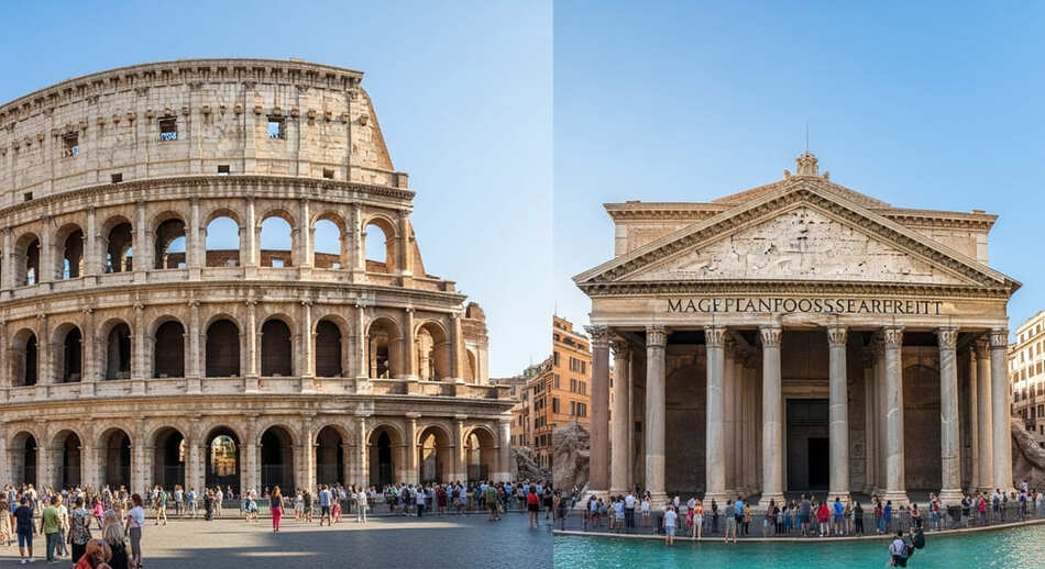 로마 중심부 필수 코스 (콜로세움, 트레비 분수, 판테온)