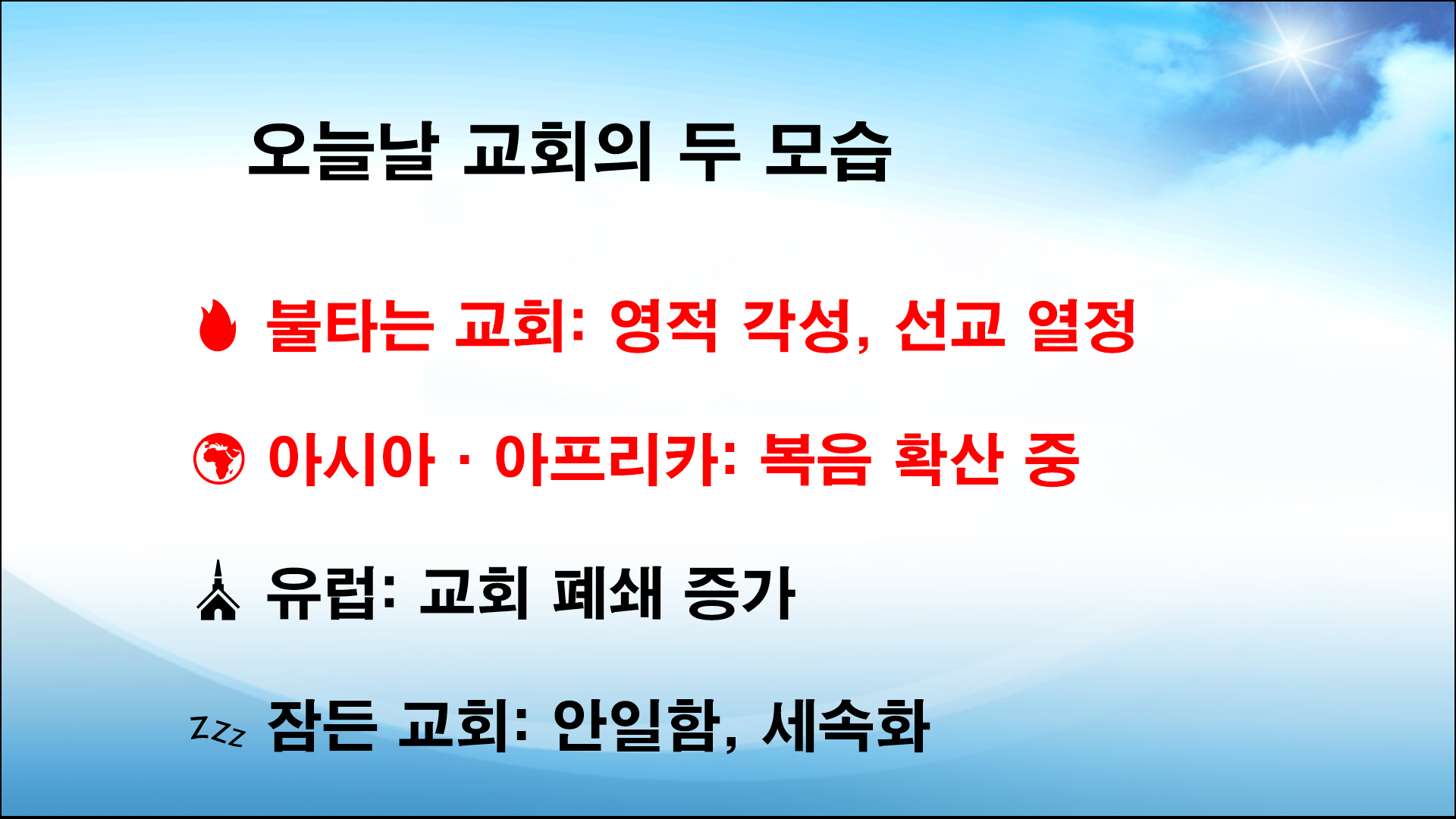 교회의 흥망성쇠