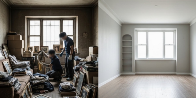 청송 고독사청소 후 정리