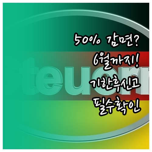 6월까지 기한후신고하면 가산세 50%..