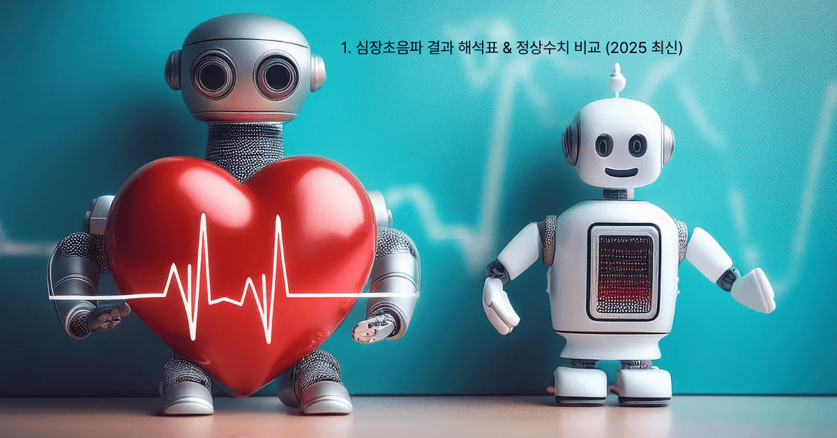 1. 심장초음파 결과 해석표 &amp; 정상수치 비교 (2025 최신)