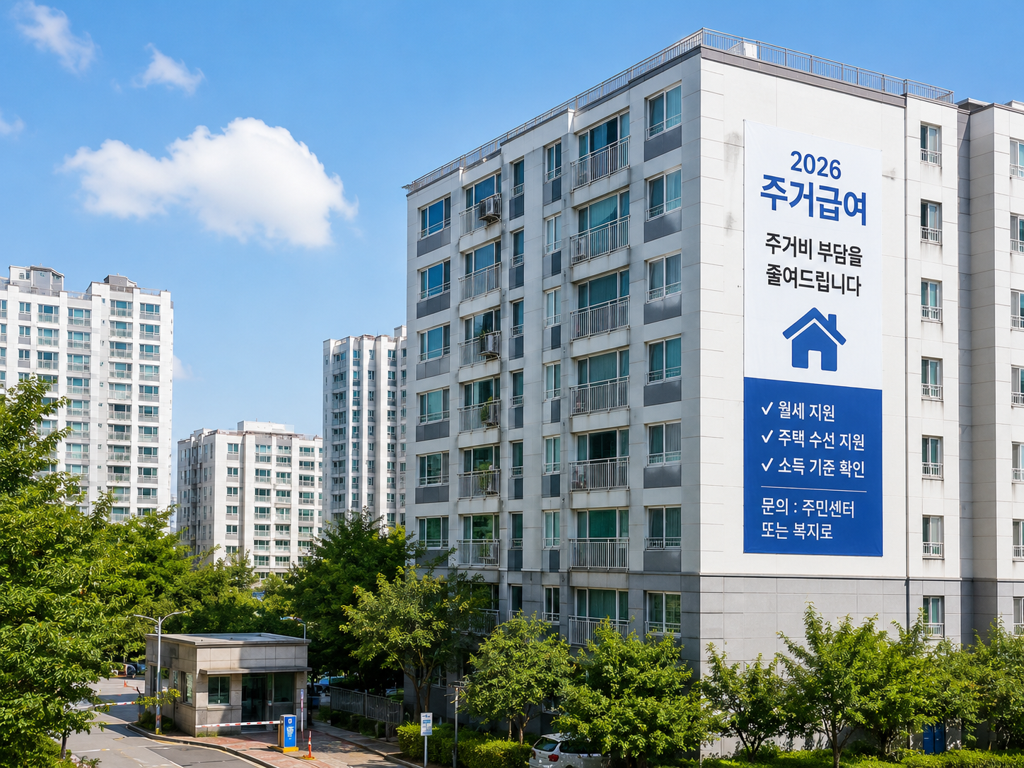주거급여 안내가 있는 아파트 단지