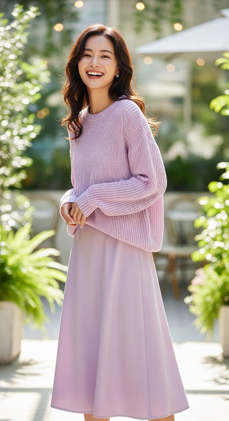 화사한 분위기를 자아내는 전신