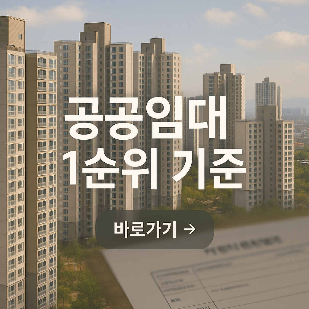 공공임대주택 1순위 기준